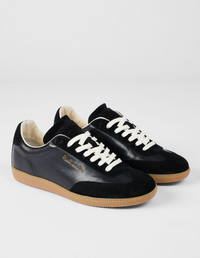 Como Black Leather Trainers