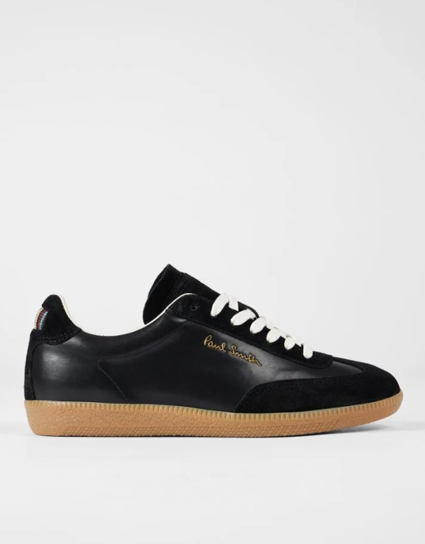 Como Black Leather Trainers