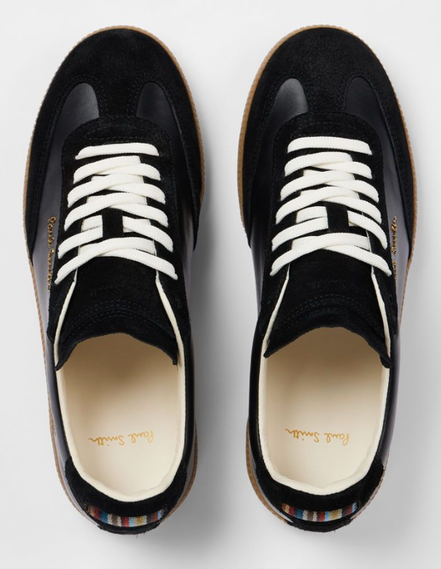 Como Black Leather Trainers