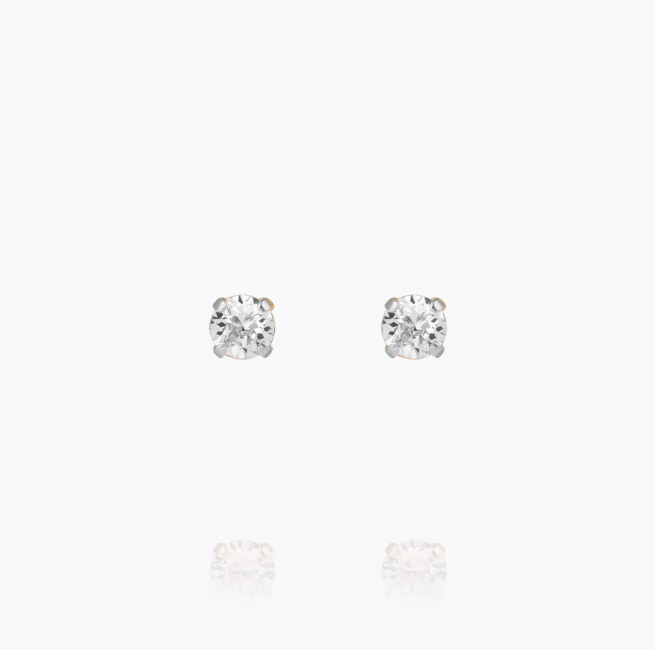 Crystal Stud Earring Rhodium