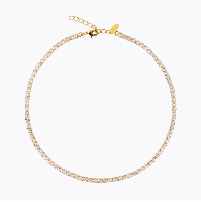 Crystal Zara Necklace Gold