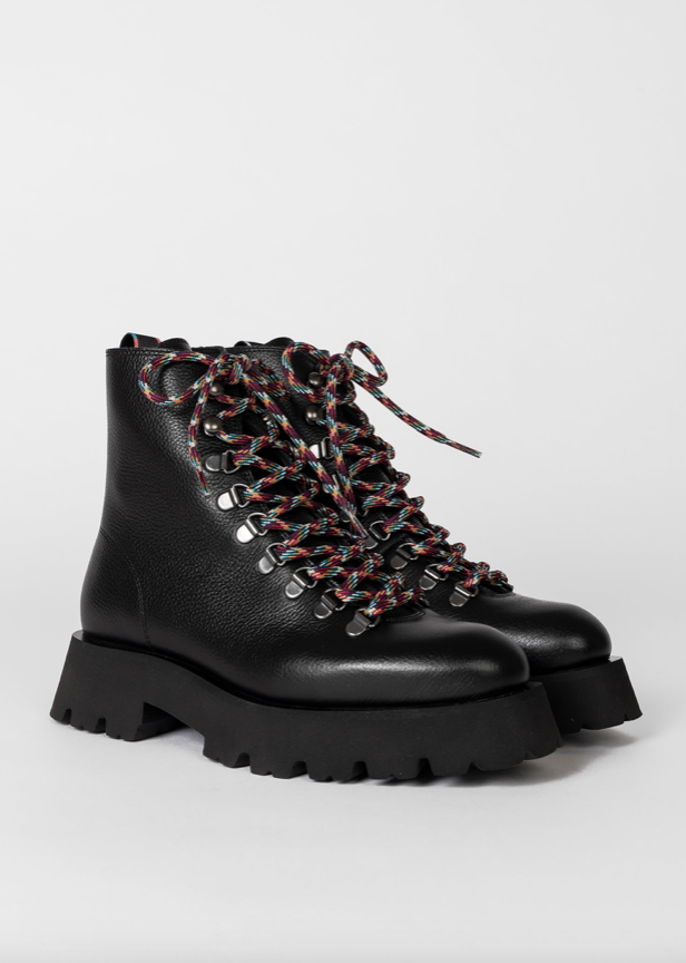 Black Leather 'Dakota' Ankle Boot