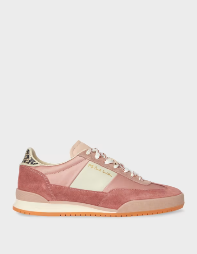Dover Pink Satin Trainers