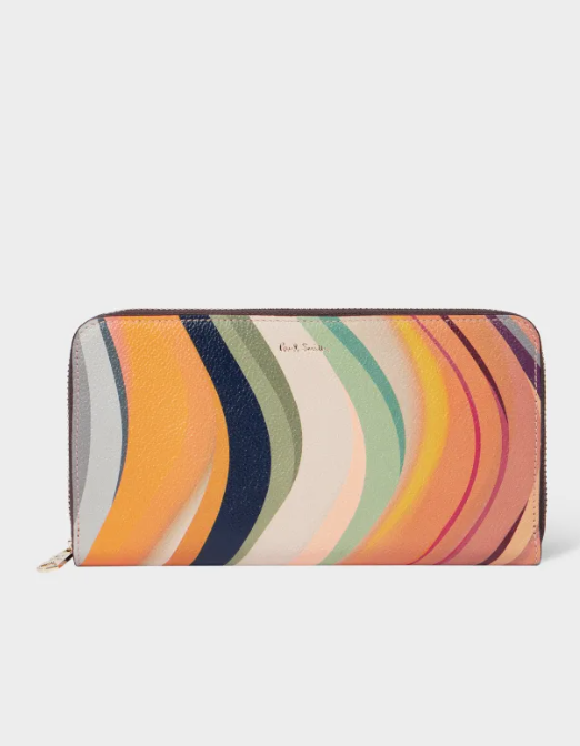 Dusky Swirl Leather Large Zip-Around Purse – The Shoe Gallery