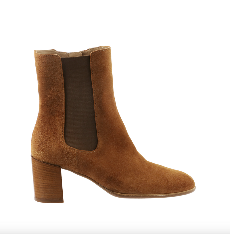 Edna Nut Suede Black Heel Boot