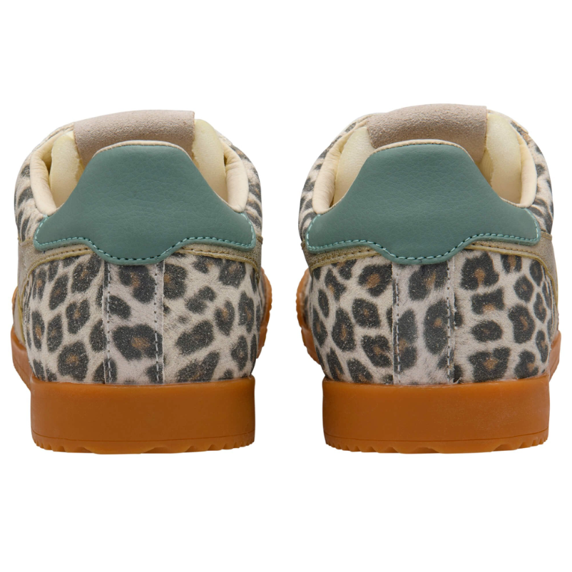 ELAN Suede Trainers Cheetah/Grey/Green