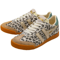 ELAN Suede Trainers Cheetah/Grey/Green