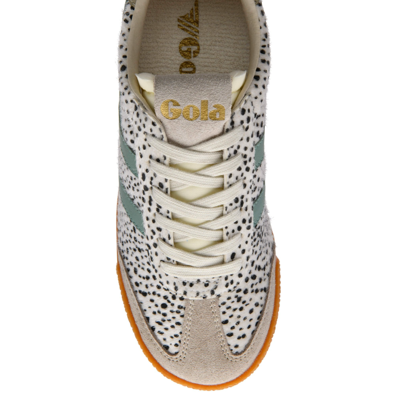 ELAN Suede Trainers Snow leopard/Caramel/Green