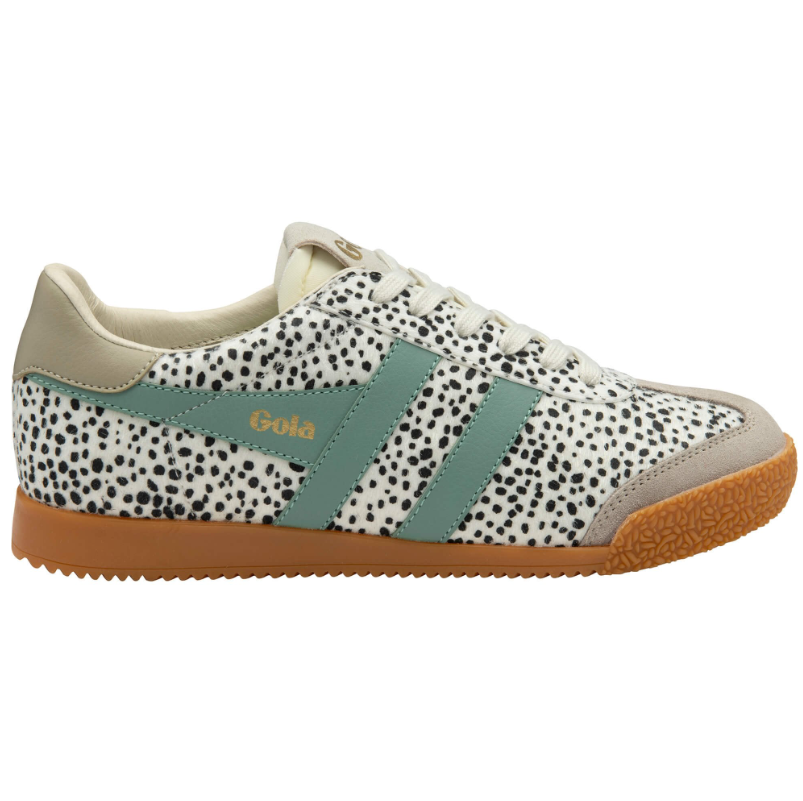 ELAN Suede Trainers Snow leopard/Caramel/Green