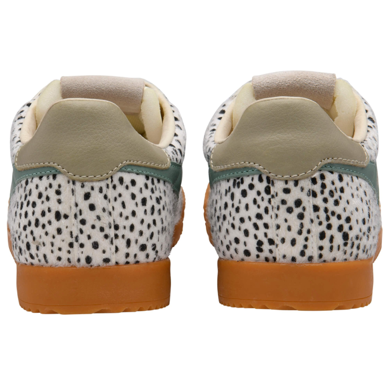 ELAN Suede Trainers Snow leopard/Caramel/Green