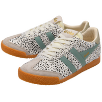 ELAN Suede Trainers Snow leopard/Caramel/Green