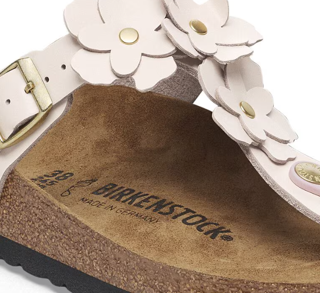 Gizeh Flower Light Rose Leather Sandal Birkenstock |The SHOE