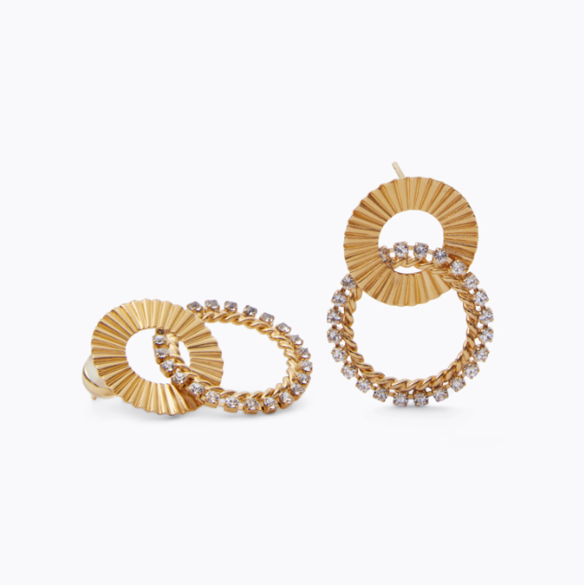 Crystal Gianna Earrings Gold