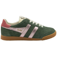 Gola Women's Elan Glitz Trainer Evergreen/Pink/Coral