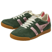 Gola Women's Elan Glitz Trainer Evergreen/Pink/Coral