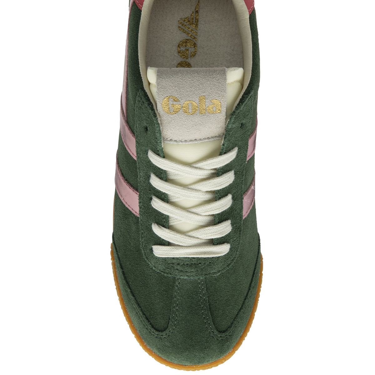 Gola Women's Elan Glitz Trainer Evergreen/Pink/Coral
