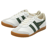 Gola Classics Women's Elan Leather Trainer  White/Evergreen/Bone