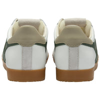 Gola Classics Women's Elan Leather Trainer  White/Evergreen/Bone