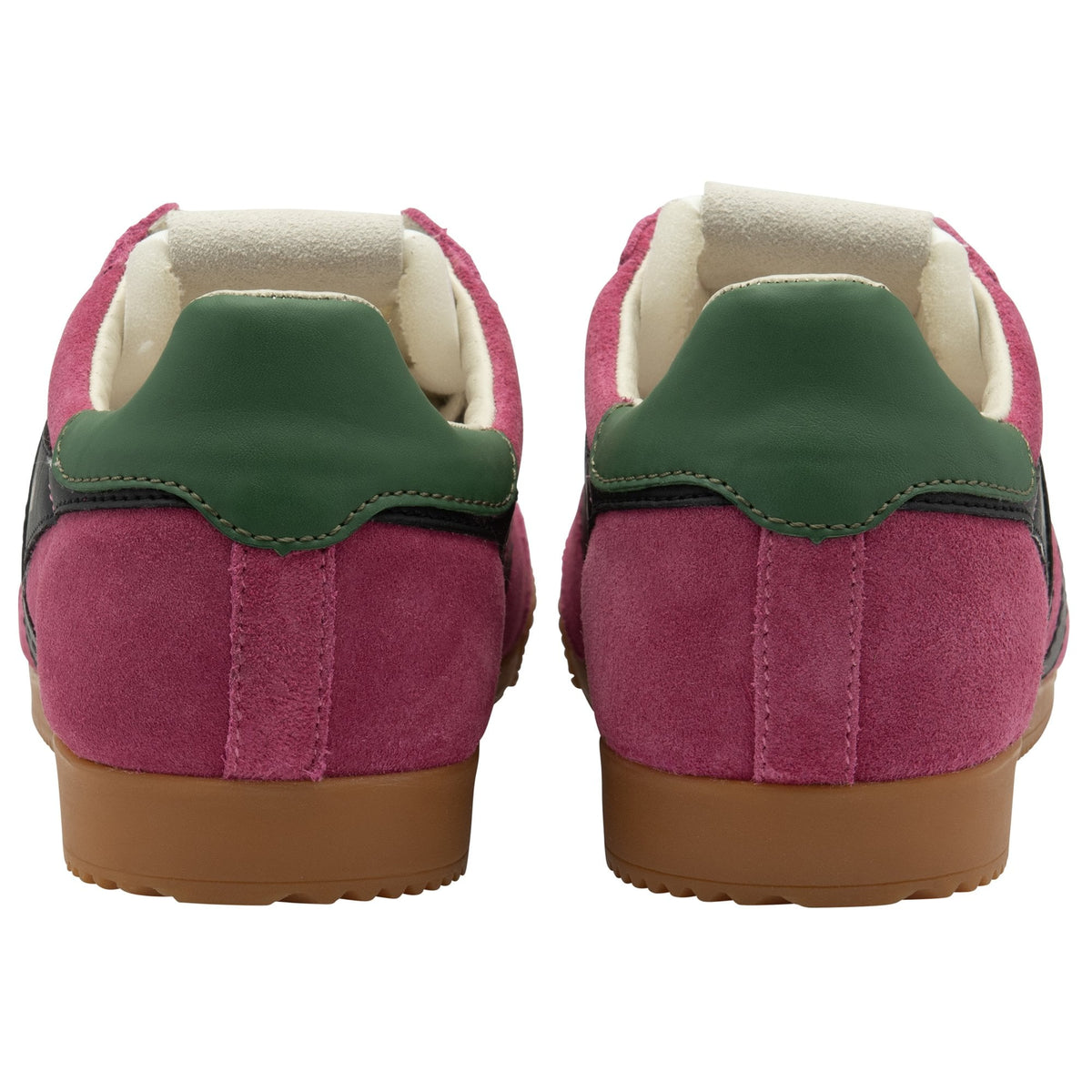 ELAN Suede Trainer Fuchsia/Black/Evergreen