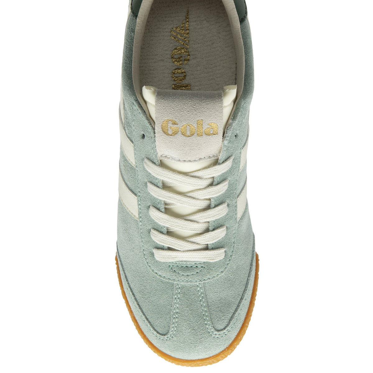 ELAN Suede Trainers Green Mist/Off white/Evergreen