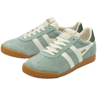 ELAN Suede Trainers Green Mist/Off white/Evergreen