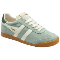 ELAN Suede Trainers Green Mist/Off white/Evergreen