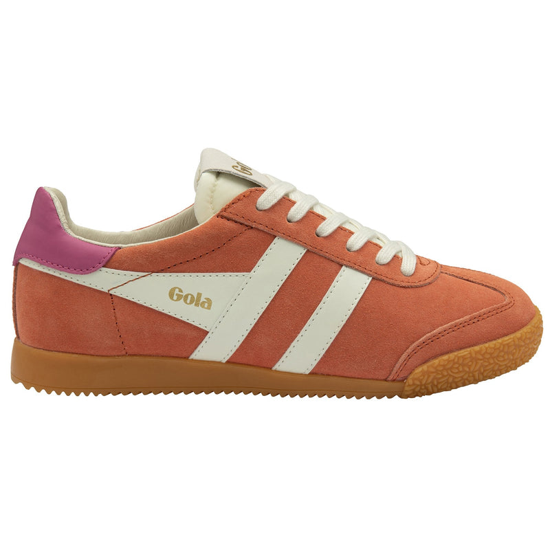 ELAN Suede Trainers Terracotta/Off White/Red Ochre