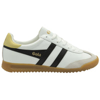 TORPEDO Leather Trainers White/Black/Lemon