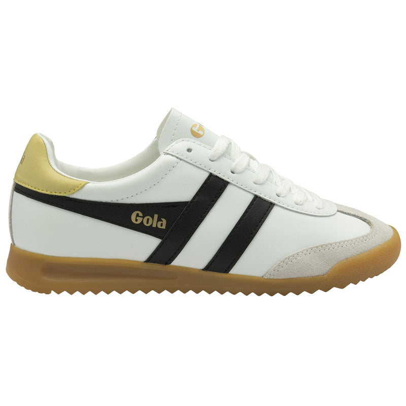 TORPEDO Leather Trainers White/Black/Lemon