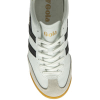 TORPEDO Leather Trainers White/Black/Lemon