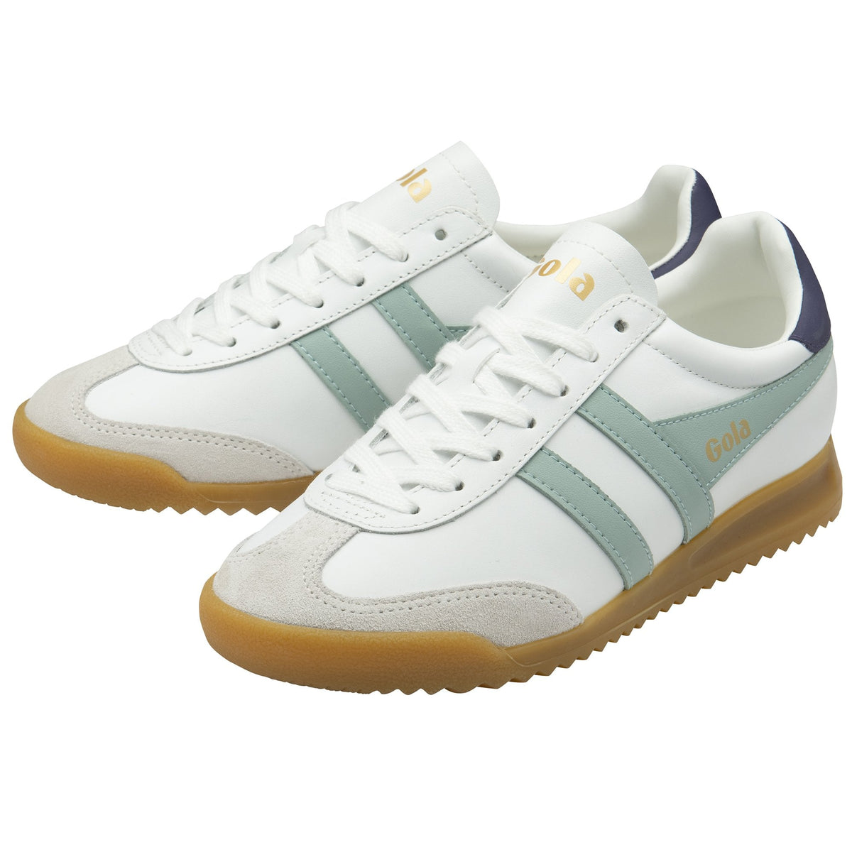 TORPEDO Leather Trainers White/Surf/Plum