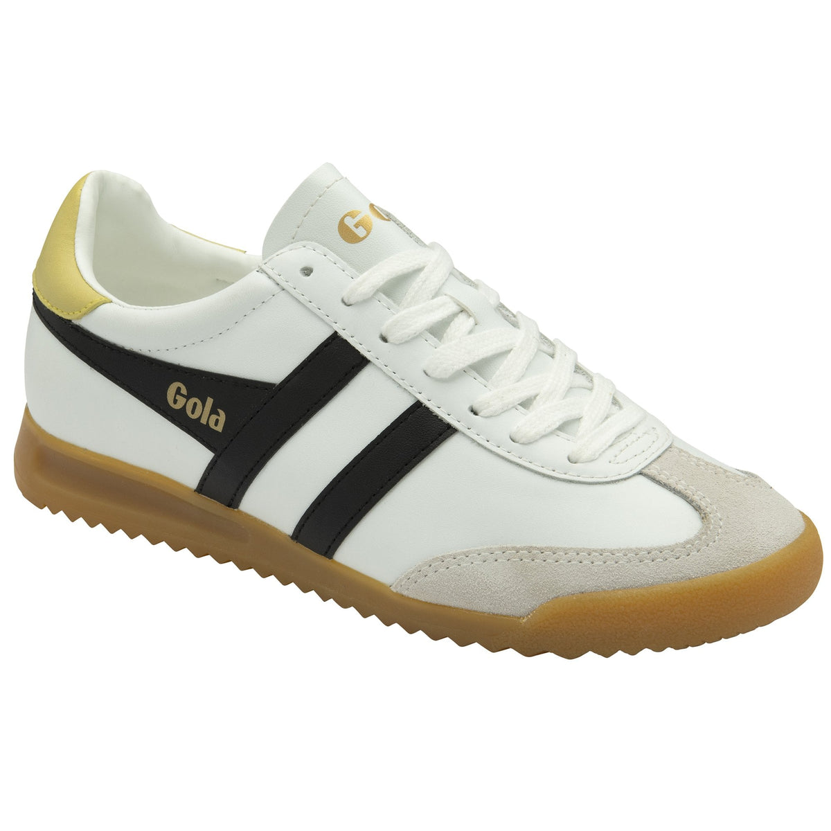 TORPEDO Leather Trainers White/Black/Lemon