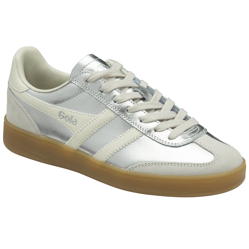 Gola Women's Viper Metallic Trainer Silver/Off White/Gum