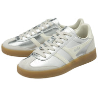 Gola Women's Viper Metallic Trainer Silver/Off White/Gum