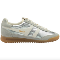 Firefly Metallic Trainers Silver/Off White