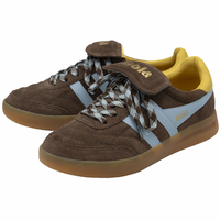 Gola Womens Stadia 86 Trainer Dark Brown Air Pollen Gum
