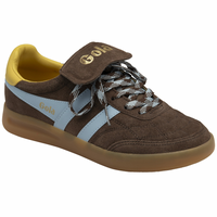 Gola Womens Stadia 86 Trainer Dark Brown Air Pollen Gum
