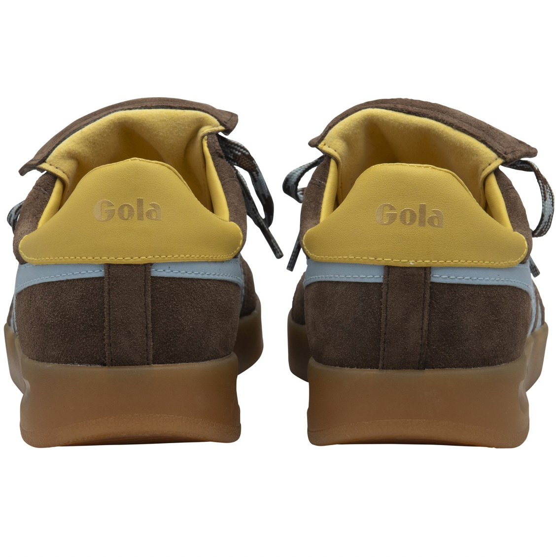 Gola Womens Stadia 86 Trainer Dark Brown Air Pollen Gum