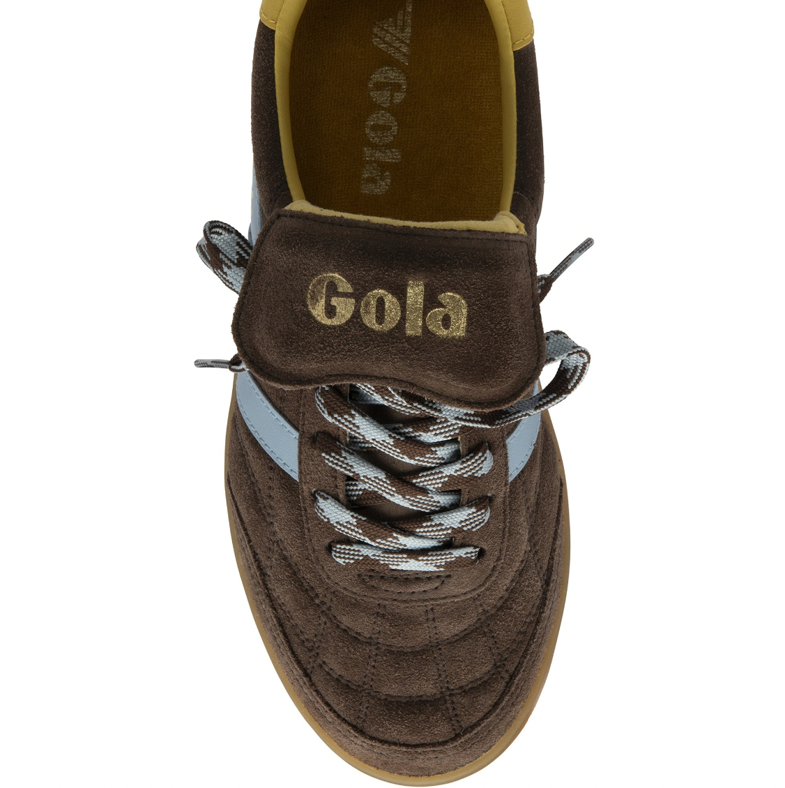 Gola Womens Stadia 86 Trainer Dark Brown Air Pollen Gum