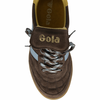Gola Womens Stadia 86 Trainer Dark Brown Air Pollen Gum