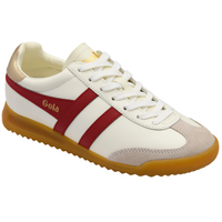 Torpedo Leather Trainers Off White/Red/Gold