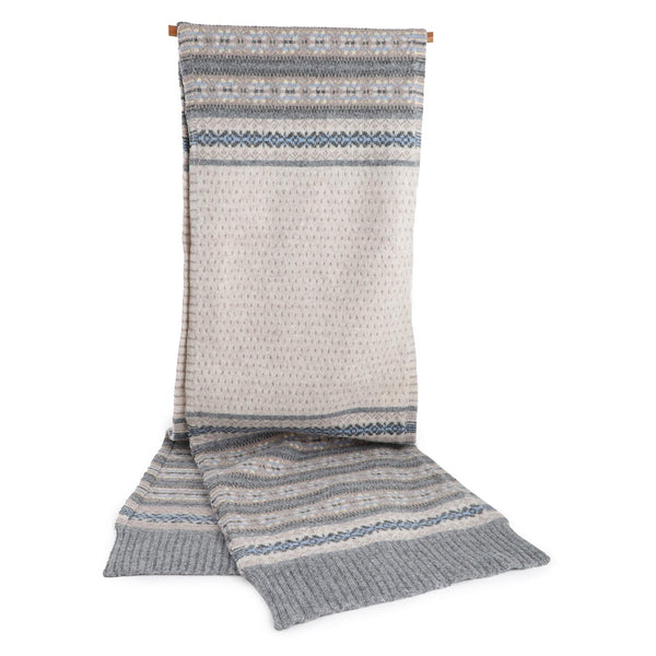 Green Grove Weavers Innes Fairisle Scarf Dewdrop
