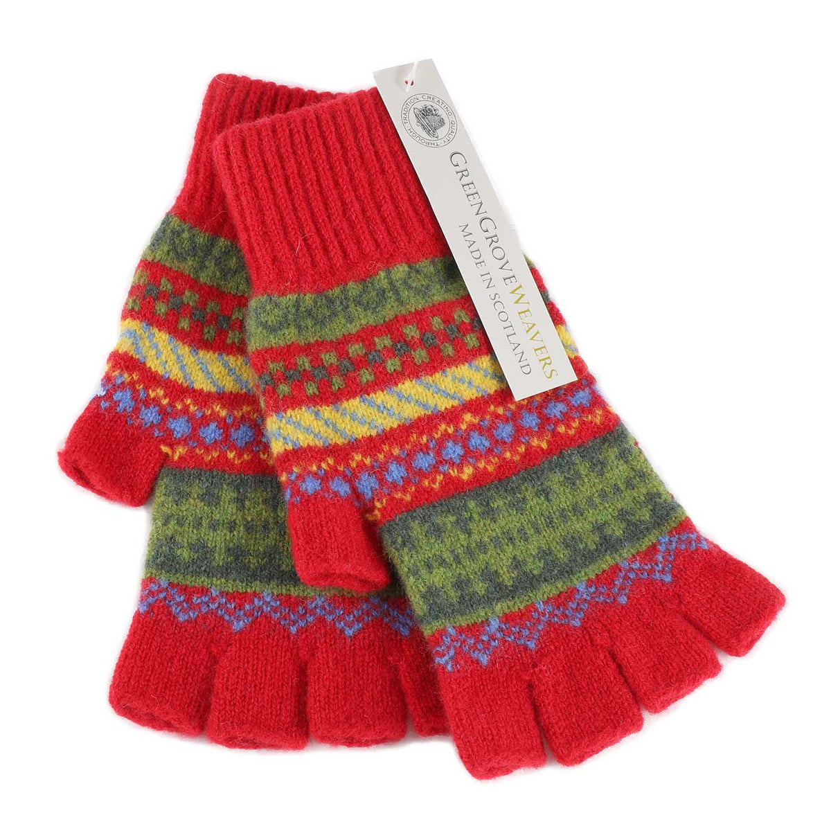 Green Grove Weavers Staffa Lambswool Gloves Valentine