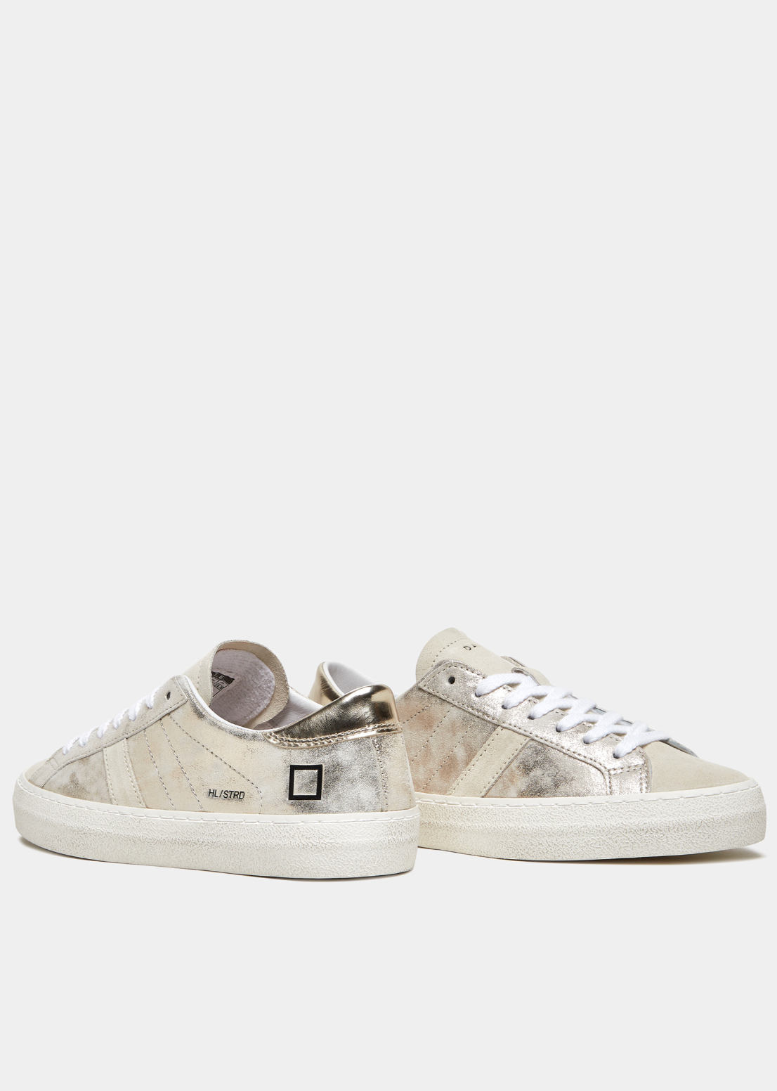 Hill Low Leather Trainers Stardust Platinum