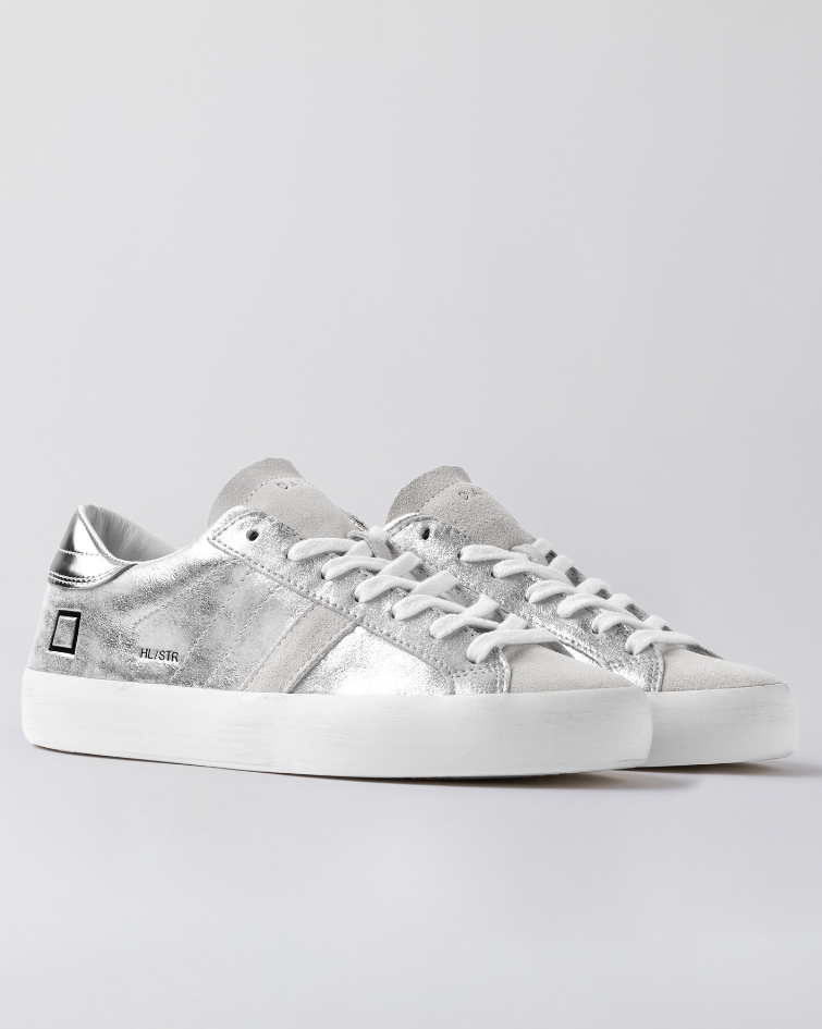 Hill Low Stardust Leather Trainers Silver