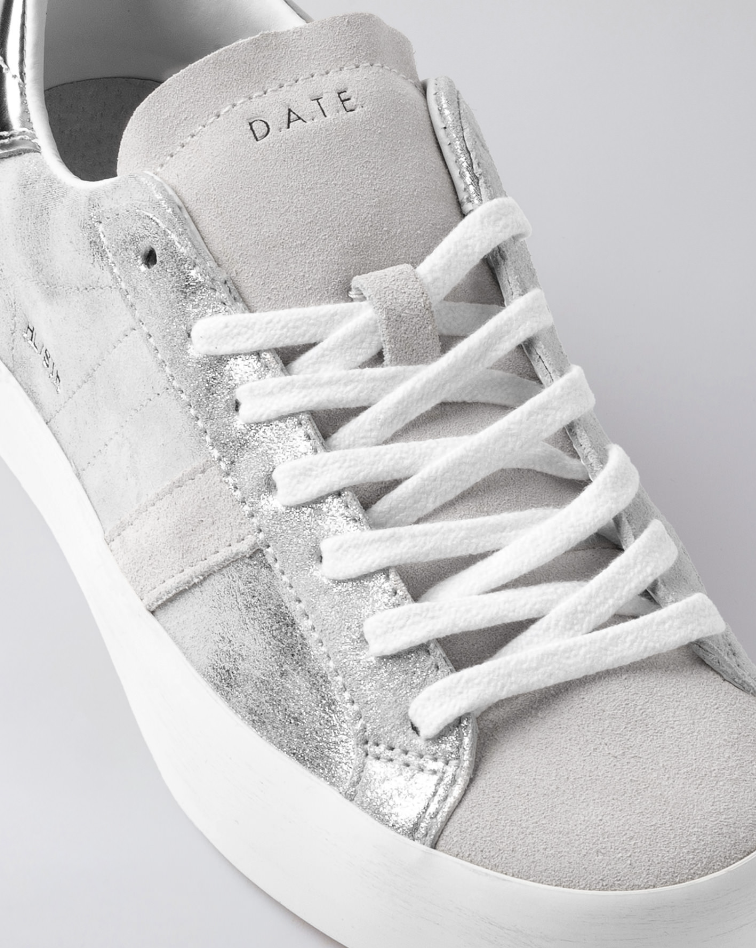 Hill Low Stardust Leather Trainers Silver