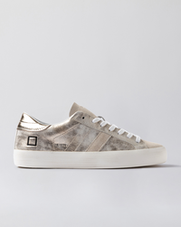 Hill Low Leather Trainers Platinum Stardust