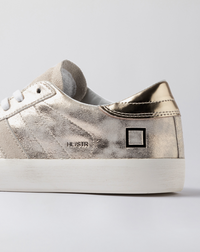 Hill Low Leather Trainers Platinum Stardust