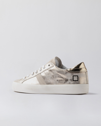 Hill Low Leather Trainers Platinum Stardust