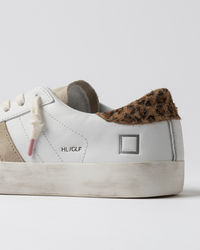 Hill Low White Leather Trainer Leopard